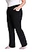 the buti-bag company Plus Size Yoga Pants with Front Pockets, Generously Oversized, Thick Cotton Jersey, 2X/3X (Size 22-24) Black