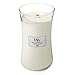 WoodWick Large Hourglass Scented Candle | Linen | with Crackling Wick | Burn Time: up to 130 Hours