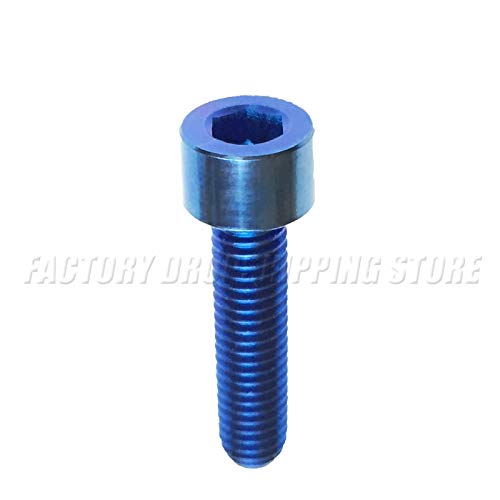 Ochoos Ti M6 X 10 16 18 20 25 30 35 40 45 50 65 mm Stigma Bolts Titanium Screw for Road Bike/MTB Bicycle Seatpost Brake Headset - (Color: Rainbow, Thread Diameter: M6, Length: 65mm) - Thumbnail 6