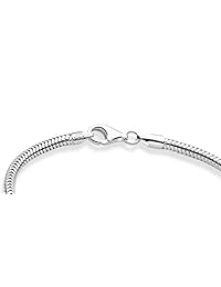 MiaBella - Pulsera de plata de ley 925 italiana de 0.118 in de cadena de serpiente maciza para mujeres, hombres, adolescentes, niñas, pulsera de abalorio de 16,5 a 19,5 a 20,5 a 8.5 in, plata de ley 925