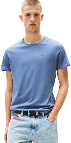 Tommy Jeans Tjm Xslim Jersey Tee Dm0dm04411, Maglietta a Maniche Corte Uomo, Grey (Blue Moment), XS