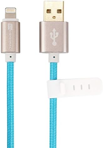 snoriginal 6.6ft 2M Nylon Braided Tangle-Free to USB Lightning Cable for [ iPhone 6s 6s Plus iPhone6 6plus 5S 5C 5 4S / iPad / mini / air / touch ] Sync and Charging Blue