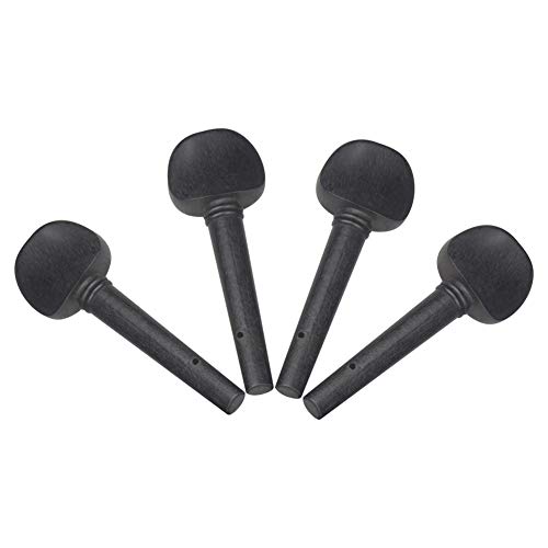BEESCLOVER 4 Pcs 4/4 Ebony Wood Violin Fiddle Tuning Pegs Endpin Set Replacement Tool for ce