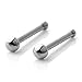 Ruifan 20G(0.8MM) 316L Surgical Steel Nose Bone Studs Rings Pin Piercing Jewelry 2PCS - Steel