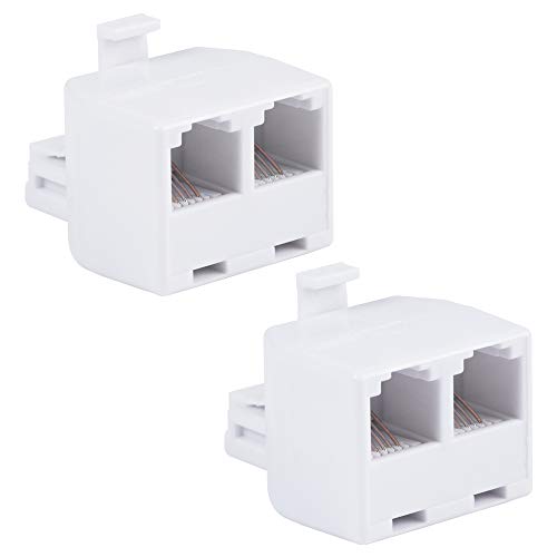 image for Power Gear Telephone Duplex Adapter, 2 Pack, Home or Office, Compatibl