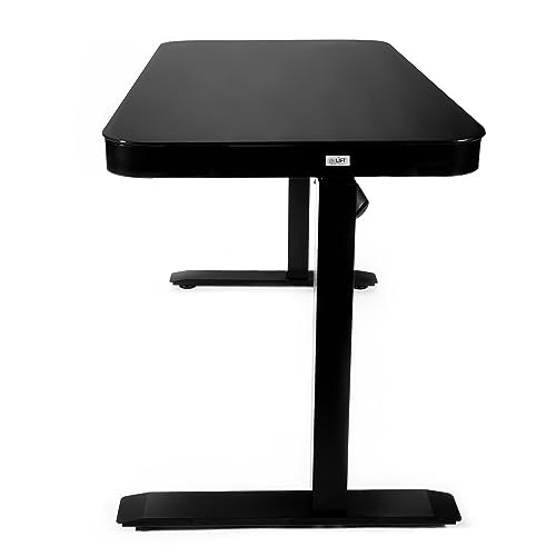 Seville Classics Airlift Electric Height Adjustable Desk with Tempered