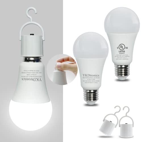 YKDtronics Rechargeable Light Bulbs, MultiFunction Battery Powered