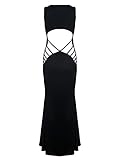 Chase Secret Womens Sleeveless Hollowed Back Maxi Long Jersey Dress