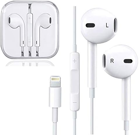 ZestyChef Earbuds, Microphone Earphones Stereo Headphones Noise Isolating Headset Fit Compatible with iPhone 7/7 Plus/ 8/8Plus/XS Max/XS/XR/X 10 (White)