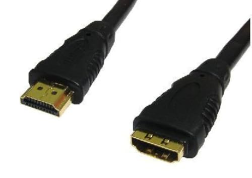 World of Data - 0.5m BLACK v1.4 4K HDMI Extension Cable - Compatible with xBox One, Series X, Series S, PS3, PS4, PS5