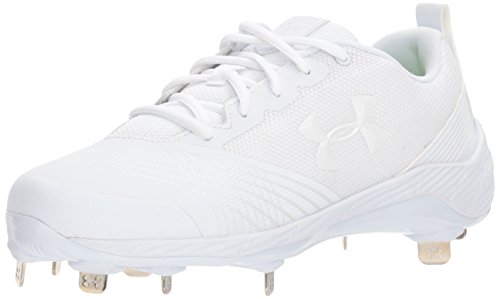 Under Armour Women's Glyde ST Softball Shoe, White (100)/White, 8