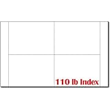 1000 Blank White Postcards- 250 Sheets - 4 Per Sheet (4 1/4" X 6" Each) - 110lb Index - Inkjet &amp; Laser Printer Compatible