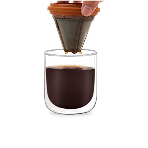 Winpavo Kaffeefiltern Permanentfilter Tragbare Reise Business Glas Kaffeemaschine Set Kaffeetropfer Kaffeetropfen… – Bild 5