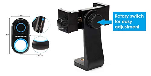 P46 Digital Bundle - Bluetooth Camera Remote Control and Universal Holder for Cell Phone Mount, Camera Shutter Remote and Phone Tripod Mount, Bluetooth Remote Android and iPhone Remote Camera Control