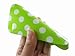 niceeshop Green&White HM Polka Dots Gel Flexible TPU Cover Case for iPhone 4 4S