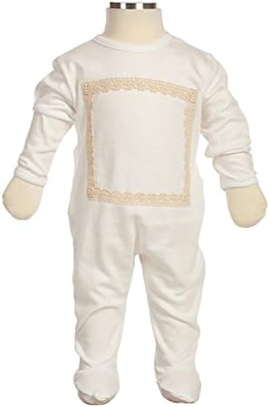 Mignon Monde - 100% pima cotton "French Frills & Frails" Footed Romper Bodysuit Outfit Onesie -Choose From Available Sizes
