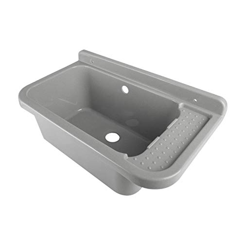 Ausgussbecken Grau 60cm Waschbecken Spülbecken – Bild 6