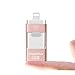 USB Flash Drive 16GB Compatible with Apple iOS iPhone XS Max iPad iPod Memory Stick OTG Cell Phone External Storage Memory Expansion [3 in 1] Adapter for Android PC Macbook (Pink16G)