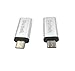 Duttek 2Pcs USB3.1 Type C OTG Adapter, USB C Female to Micro USB Male OTG (On The Go) Converter Charging Data Sync Adapter for Galaxy S7,S7 Edge, LG G4, Nexus 6 (Silver-OTG)