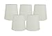 Meriville Set of 5 Eggshell Linen Clip On Chandelier Lamp Shades, 4-inch by 5-inch by 5-inch