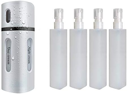 Trafield Travel Bottle, Travel Storage Bottle, Refillable Bottle, Portable Shampoo Shower Gel Bottle Hair Conditioner Bottle, 4 in 1 Wash Set (White)