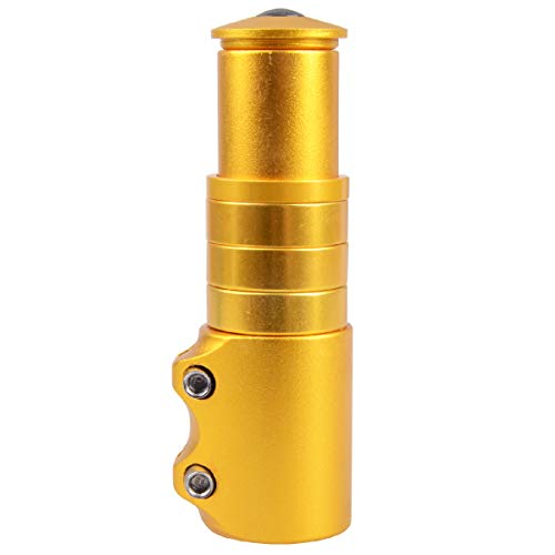 JEELAD MTB Bicycle Bike Fork Stem Extender Aluminium Alloy Head Up Adapter Handlebar Riser Adaptor (Gold-2)