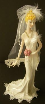 Bridal Figurine Wedding Gift or Cake Topper by Juliana