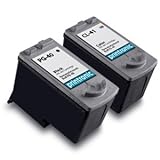 Canon CL-41 and PG-40 Remanufactured Combo Set of Ink Cartridges, Office Central