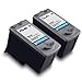 Remanufactured Ink Cartridge Replacement for Canon PG40 0615B002 CL41 0617B002 (1 Black 1 Color 2 Pack)
