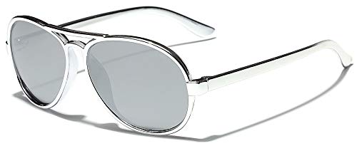 Cool Kids Aviator UV400 Sunglasses for Babies and Toddlers age 0 to 4 (Chrome Silver, 47)