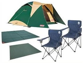 Amazon コールマン 3点セット タフワイドドームiv 300スタートパッケージ リゾートチェア ネイビー テント チェア イス 椅子 Coleman コールマン Coleman テント本体