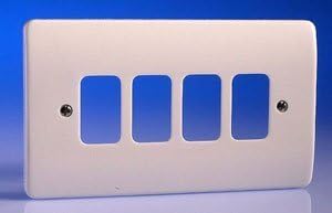 MK K3634Whi 4Gang Grid Plate by MK Grid Plus