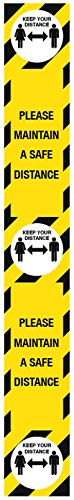 Please maintain a safe distance floor/wall graphic (100x750mm)
