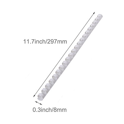 image for MyLifeUNIT Plastic Comb Binding Spines, 20 Sheets 5/16” Diameter Bin