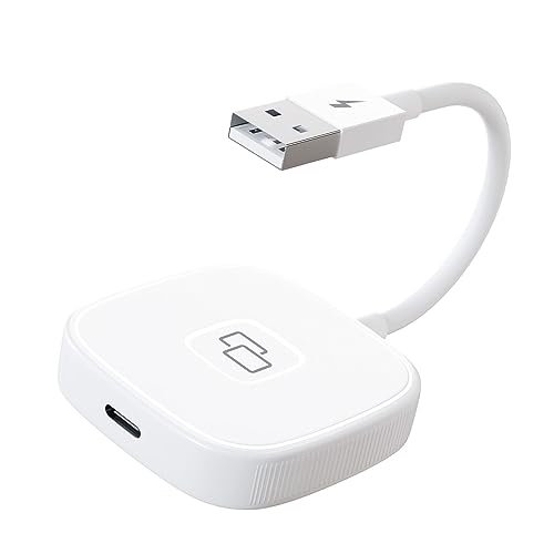 Tbest Car Screen Mirroring Device,Carplay Mirror Adapter Wired Carplay Mirrorring Dongle Phone Screen Mirroring Device for I Phones (Rectangle)