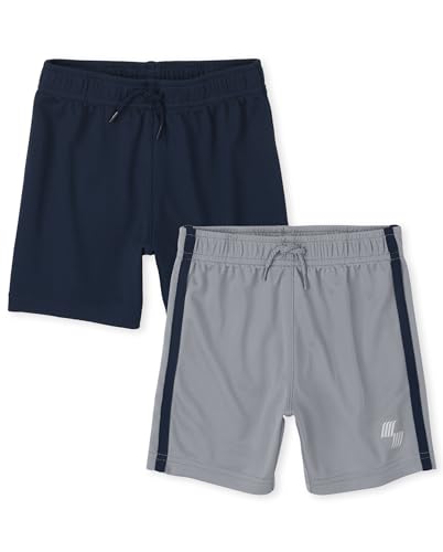 The Children's Place Baby Boys' and Toddler Athletic Pull On Shorts, Navy/Gray…