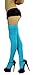 ToBeInStyle Women's Nylon Thigh High Schoolgirl Opaque Stockings (Neon Blue)