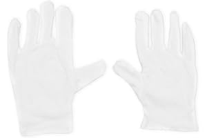 EastVita 1 Pair Soft Etiquette Gloves Working Gloves for Saxophone Trumpet Clarinet Playing White Gloves