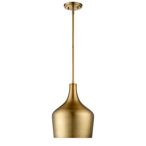 251 First Uptown Natural Brass One-Light Pendant