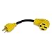 LeisureCords RV Generator Adapter with 30 Amp 3 Prong Locking Male Plug To RV 50 Amp Female Standard Connector (3-Prong)