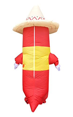Inflatable Pepper Costume Body Suit Halloween Pepper Man Costumes Party for Mens & Womens Adult Size
