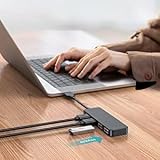 Herfair 4 Port USB 2.0 Hub Expander Splitter Ultra-Slim for PC Laptop MacBook view 3