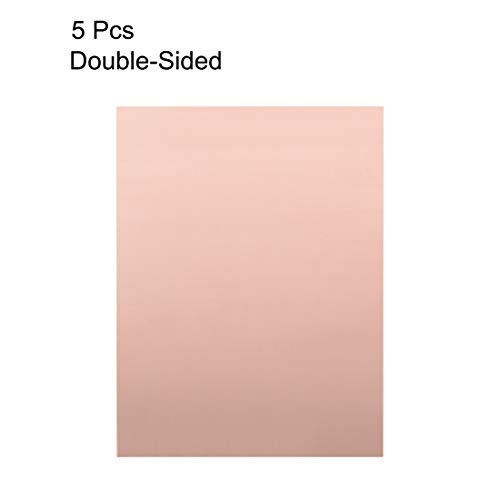 uxcell 5Pcs 100x75mm Double-Sided Copper Clad Laminate PCB Circuit Board FR4 1.5mm Thickness DIY Prototyping PCB Board