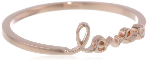 Shy by SE "Love" Ring with Diamond Bezel