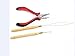 Pliers,Micro Pulling Needle and Loop Threader 3Pc Kit for Micro Ring Link Hair and Feather Extensions