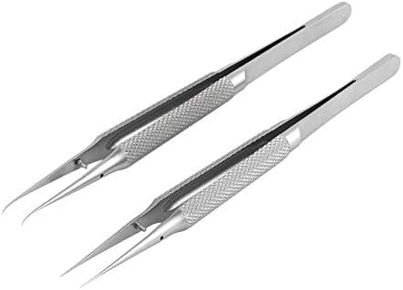 Ultra Precision Straight Curved Tweezers Stainless Steel Tweezers Pliers with Fine Tip Mobile Phone Repair Tools