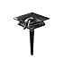 Black Metallic Graduation Hat Cupcake Picks - 24 pc