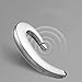 Ear Hook Bluetooth Wireless Headphones Non Ear Plug Bluetooth Headset with Microphone, Single Ear Headset Painless Wearing Sport Earphones for Smartphones,10 Hour Playtime (Silvery)