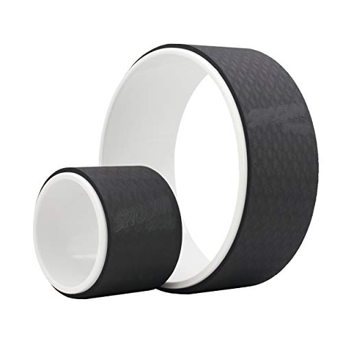 Shogun Sports Yoga Wheel. Relieve Back Pain and Improve Your Yoga Poses, Perfect for Stretching, Improving Flexibility and Backbends. (Yoga Wheel Bundle Black & White (6 & 12″))