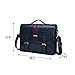 ECOSUSI Men's Briefcase PU Leather Shoulder Satchel Computer Bag with Back Pocket fits 15.6 inch Laptop, Blue